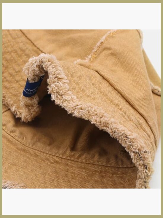Washed Cotton Bucket Hat Packable Reversible Fisherman Cap Sun Protection main image 4
